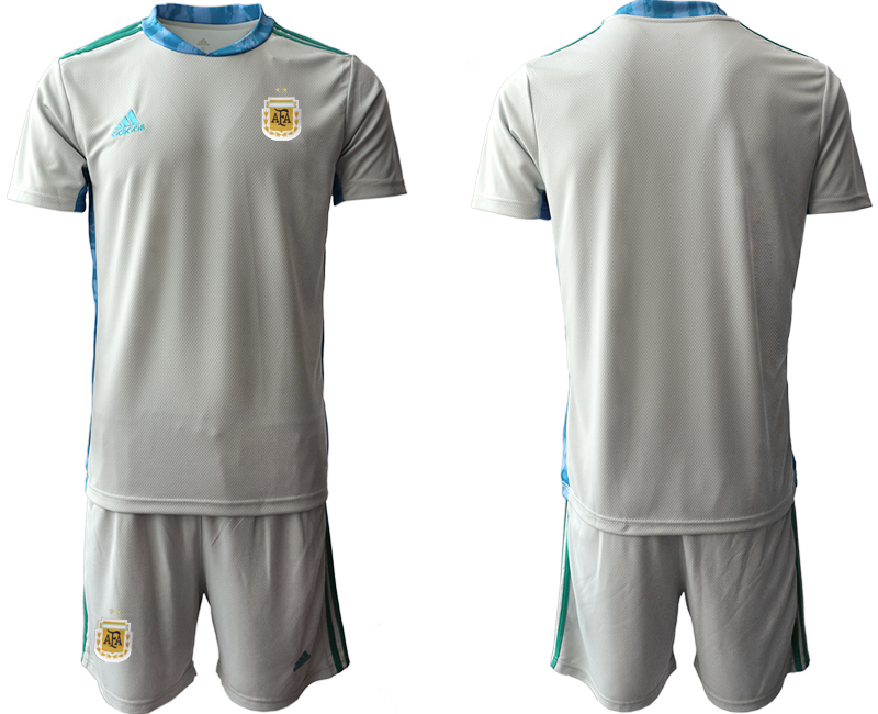 Men 2020-2021 Season National team Argentina goalkeeper grey Soccer Jersey->argentina jersey->Soccer Country Jersey